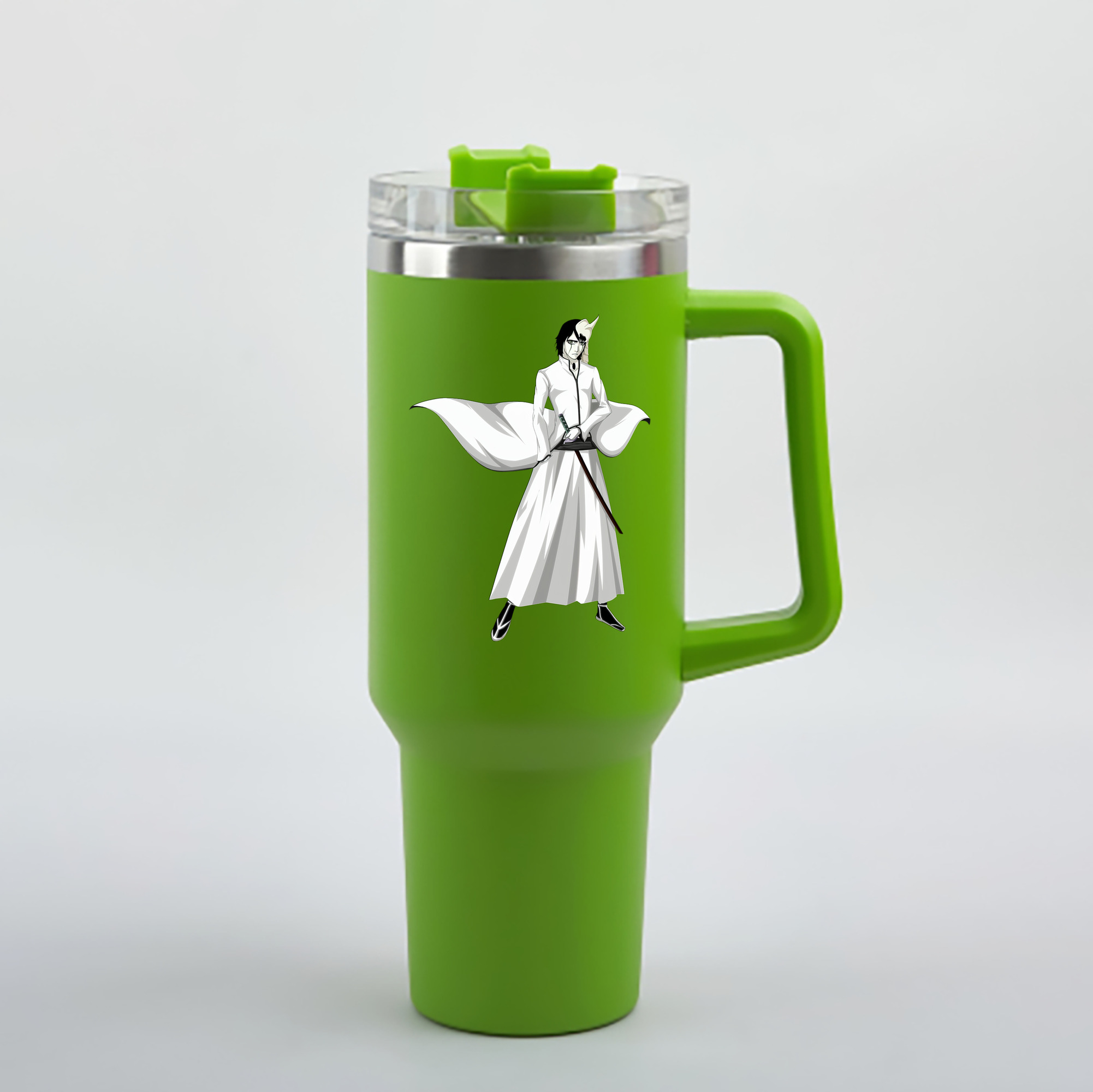 （画像用） ブリーチ ウルキオラ·シファー BLEACH Ulquiorra cifer 1200mL車用タンブラー - クリスタルステッカー（プラスチックストロー付き）